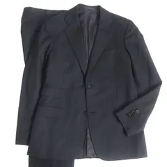 極美品□HERMES/エルメス 裏ロゴ総柄 ウール100％ シングルスーツ 上下セットアップ ブレザー/スラックス グレー 46 イタリア製 正規品のサムネイル