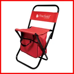 【特価商品】Pine Field 収納付き 折りたたみ チェア レッド