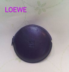 未使用】ロエベ レザーコインケース 馬蹄 ラウンド 財布 小銭入れ