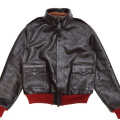 トイズマッコイ 馬革( 本革ホースハイド) ジャケット TMJ2422 A-2 フライトジャケット TOYS McCOY MFG.CO. メンズ 無地 A2 レザージャケット 赤リブ シールブラウン 新品