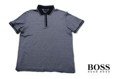 新品】【M】BOSS♡ボス ボーダー シルバープレート ポロシャツ - メルカリ