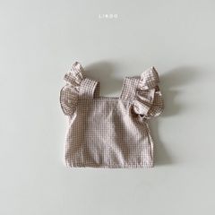 韓国子供服ブランド　LINDO　チェック柄　ブラウス　韓国子供服