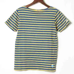 オーシバル 半袖Ｔシャツ 半袖TEE ボートネック ボーダー柄 レディース Oサイズ ブルー ORCIVAL 【中古】