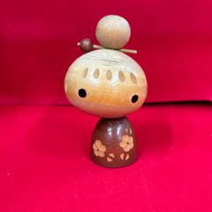 骨董・民芸品 屋久杉 こけし 木彫り 人形 帽子 木製 置物 工芸品