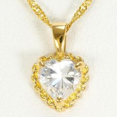 K18YG　ネックレス　necklace　ジルコニア　総重量約1.4g　約40cm