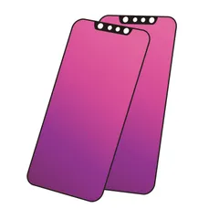 13 Pro Max/14 Plus ガラスフィルム iPhone 覗き見防止 紫 グラデーション 硬度9H 耐衝撃 気泡ない 覗き見防止フィルム 2枚 iPhone14Plus プラス 保護フィルム のぞき見防止 アイフォン13プロマックス (6.7インチ)