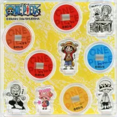 【中古】アクリルスタンド・アクリルパネル トニートニー・チョッパー(子供)＆トラファルガー・ロー＆ボルサリーノ(黄猿)＆モンキー・D・ルフィ＆ラオG 「ワンピース アクリルmini☆miniフィギュア 第3弾」