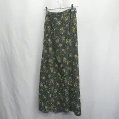 ◇ Θ Sonny Label サニーレーベル 花柄 ロング フレアー スカート サイズ36 ブラック グリーン レディース E  【1411280048122】