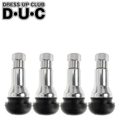 エアーバルブ エアバルブ 4個セット スリーブフルカバー付TR413 高級感抜群 耐 久性向上 安心優良発送 ゴムバルブ スナップインバルブ シルバー