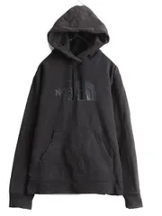 【お得なクーポン配布中!】 ノースフェイス プリント スウェット フード パーカー メンズ M 程/ 古着 The North Face トレーナー プルオーバー 裏起毛 アウトドア 黒