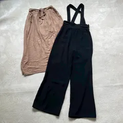 【2点セット】【まとめ売り】FOREVER21 （フォーエバートゥエンティーワン） セット商品 バックリボンロングスカート フレアスカート サロペット サスペンダーパンツ レディースSサイズ