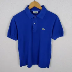 90s LACOSTE フランス製 ラコステ CHEMISE LACOSTE ポロシャツ ワンポイントロゴ ブルー メンズ 古着 アメカジ シティーボーイ