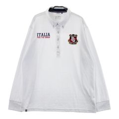 サイズ：4L FILA GOLF フィラゴルフ  長袖ポロシャツ ボタンダウン アーガイル柄 ホワイト系 [240101438512] ゴルフウェア メンズ ストスト