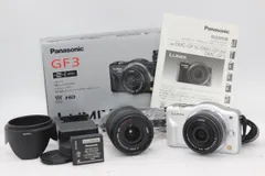 【返品保証】 【元箱付き】パナソニック Panasonic Lumix DMC-GF3 ホワイト 14-42mm F3.5-5.6 14mm F2.5 バッテリー付き ミラーレス一眼 ボディレンズセット  s91