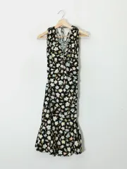 【美品】 モスキーノ MOSCHINO ノースリーブワンピース バイカラー　L 美品】 モスキーノ MOSCHINO ノースリーブワンピース バイカラー