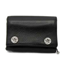 クロムハーツ CHROME HEARTS 【 3FOLD 】 3フォールド ケルティック ボール ボタン レザー ウォレット 財布　40310