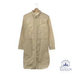 【訳アリ】 UNIQLO ユニクロ シャツワンピース 長袖 カジュアル ボタン シンプル おしゃれ 大きめサイズ レディース アイボリー L 901-16114 送料無料 古着