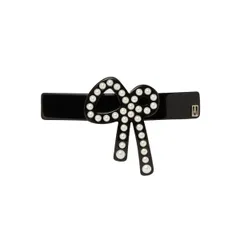 アレクサンドル ドゥ パリ ALEXANDRE DE PARIS ヘアアクセサリー バレッタ AA6 17818 03 N NOIR PERLE ATTITUDE リボン レディース ブラック