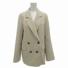 フレイアイディー FRAY I.D 美品 24SS ダブルテーラードジャケット ブレザー 背抜き 0 S ベージュ FWFJ241045 /FT 0916