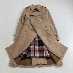 未使用 イヴサンローラン チェックライナー ベルト ロングコート 春秋