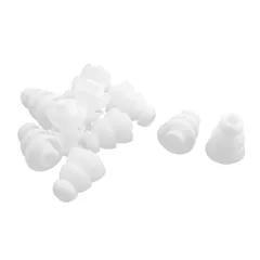 uxcell トリプルフランジ イヤーピース イヤホンチップ 円錐形 穴径 :4mm シリコン製 10個