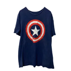 MARVEL 半袖 プリントTシャツ XL ネイビー マーベル ビッグサイズ キャプテンアメリカ 古着卸 アメリカ仕入 a704-5167