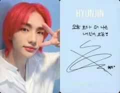 【中古】コレクションカード(男性) Stray Kids/Hyunjin(ヒョンジン)/裏面印刷サイン・メッセージ入り/「NACIFIC×Stray Kids」スペシャルコラボボックス購入特典フォトカード