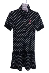 【美品】FILA GOLF(フィラゴルフ) ワンピース 黒白 レディース M ゴルフ用品 2410-0091 中古