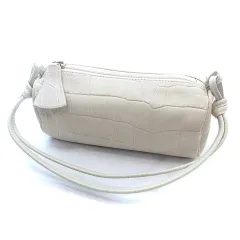 マックスマーラ MAX MARA ハンドバッグ クロコ 型押し フェイクレザー アイボリー 白 ホワイト /AUのサムネイル