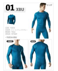 テスラ 　 ラウンドネック長袖 　冬用裏起毛　YUD34　XBU　S
