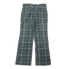 s■アディダス/adidas チェック柄 ゴルフパンツ/コーデュロイパンツ【82】灰 緑/MENS/144【中古】