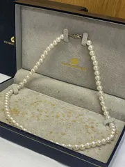 【アクセサリー】美品　ヴィンテージ　ネックレス　パール　箱付き 　刻印なし