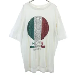 90s オールド 半袖 Tシャツ XL ホワイト系 シングルステッチ メンズ 古着