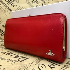 ヴィヴィアンウエストウッド 長財布 がま口 赤 オーブ FS846