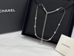 新品 シャネル CCロゴ シルバー ネックレス