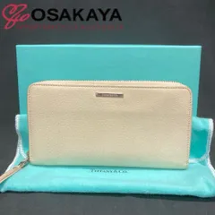 中古 Tiffany & Co. ティファニー 長財布 ラウンドファスナー ジッピー ウォレット ホワイト ブルー ユニセックスのサムネイル