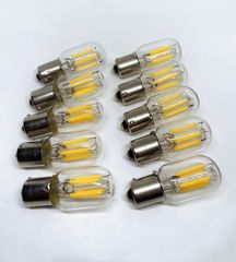 改良品 無極性 12V/24V兼用 デコトラ屋 正規品 高品質 シャンデリア用 口金 BA15S LED 電球 フィラメントタイプ 2700K 電球色 レトロ デコトラ サロンバス 8個SET トラック 三菱ふそう 日野 いすゞ UD