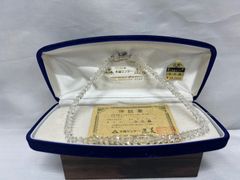 遺品 英雅堂クリスタル トライアングルカット ネックレス 留金 k14 