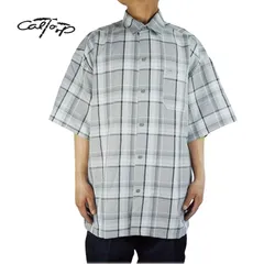 CALTOP キャルトップ メンズ シャツ SS CHECK SHIRTS ショートスリーブチェックシャツ 男女兼用