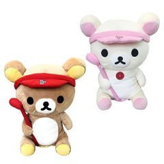 Follower discount available! (Official) World Golf Golf Equipment Protective Club Cover Light Rilakkuma Golf Driver Headcover Rilakkuma & Korilakkuma H-296