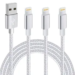 【在庫セール】iPad 14/13/12/11/X/8/8plus/7/6/ iPhone 超高耐久 各種対応 断線防止 iphoneケーブル ケーブル 充電ケーブル【MFi認証】[3本セット/2M]ライトニングケーブル急速充電 iphone