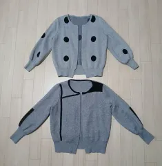 レディース 冬 厚手 ウール ニット カーディガン 55