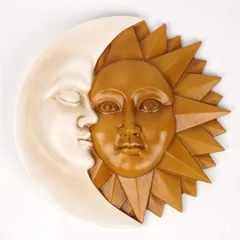 太陽と月の立体オブジェ ホワイト 楽天市場】テラコッタ 太陽と月の通販