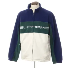 【中古】【未使用】シュプリーム Supreme 2023年秋冬 Polartec Zip Jacket フリースジャケット ネイビーxグリーン×オフホワイト【サイズXXL】【メンズ】のサムネイル