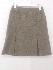 ◇ INDIVI インディヴィ 大人女子 綺麗め 膝丈 プリーツ スカート サイズ36 ブラウン レディース P  【1307150007491】