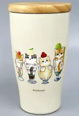 【中古】マグカップ・湯のみ 猫パフェ 木蓋付きステンレスタンブラー 350ml 「mofusand」