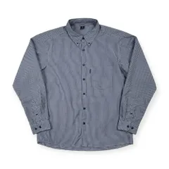 mont-bell モンベル ギンガムチェック シアサッカー BD 長袖シャツ サイズ XL /メンズ/ホワイト×ネイビーブルー/アウトドア