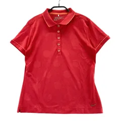 サイズ：L NIKE GOLF ナイキゴルフ  半袖ポロシャツ ドット柄 レッド系 [240101338304]# ゴルフウェア レディース ストスト