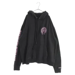 CHROME HEARTS (クロムハーツ) WWW.CHROMEHEARTS.COM HOODIE オンライン限定ホースシューバックプリントプルオーバーパーカー ブラック/ピンクのサムネイル