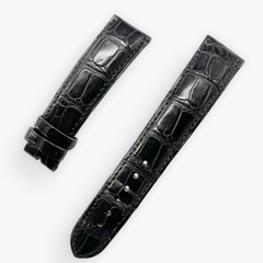 【中古品 時計ベルト】OMEGA　純正バンド　20ｍｍ/16ｍｍ　ブラック　クロコダイル